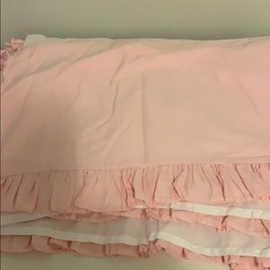 Pottery Barn Kids Light Pink Ruffle Baby Bedding